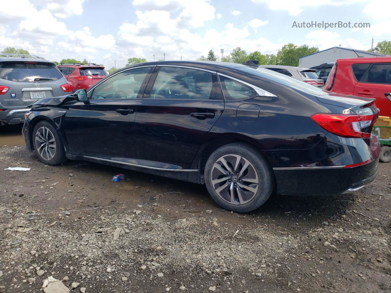 2019 Honda Accord Hybrid Exl Черный vin: 1HGCV3F53KA021104