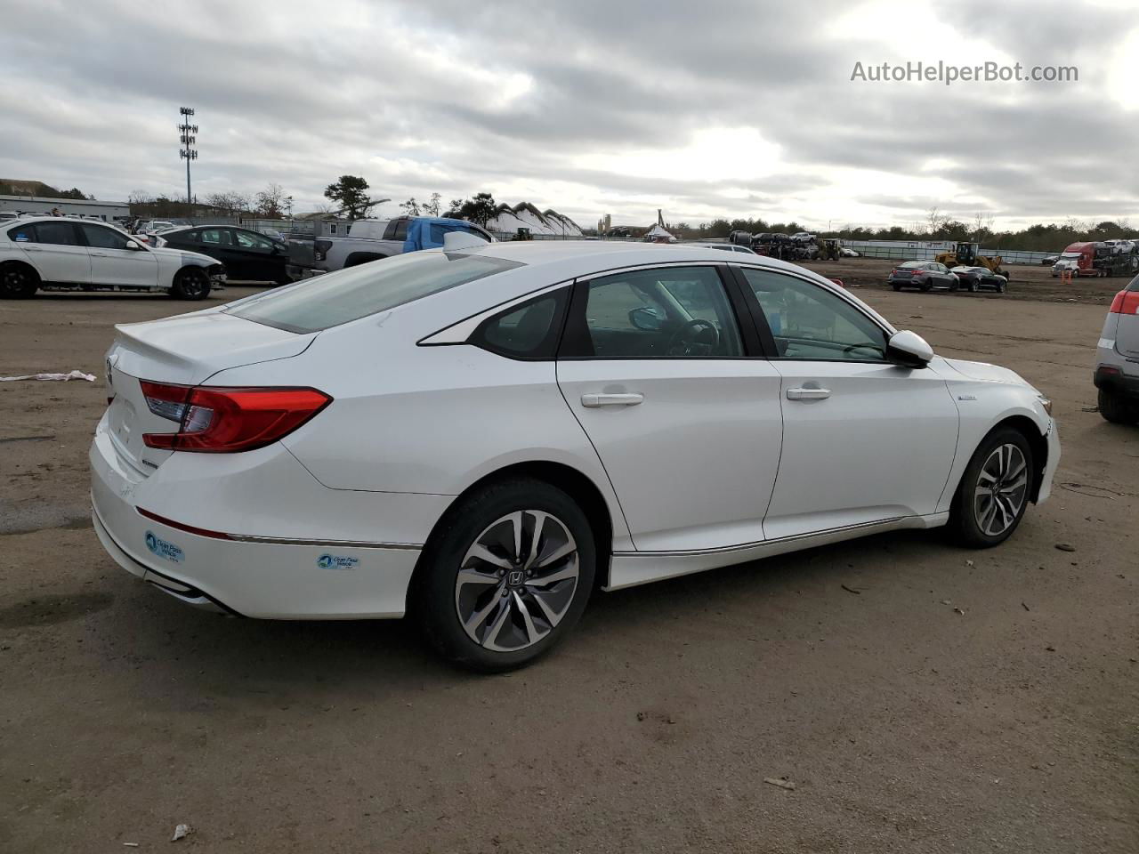 2018 Honda Accord Hybrid Exl White vin: 1HGCV3F58JA009187