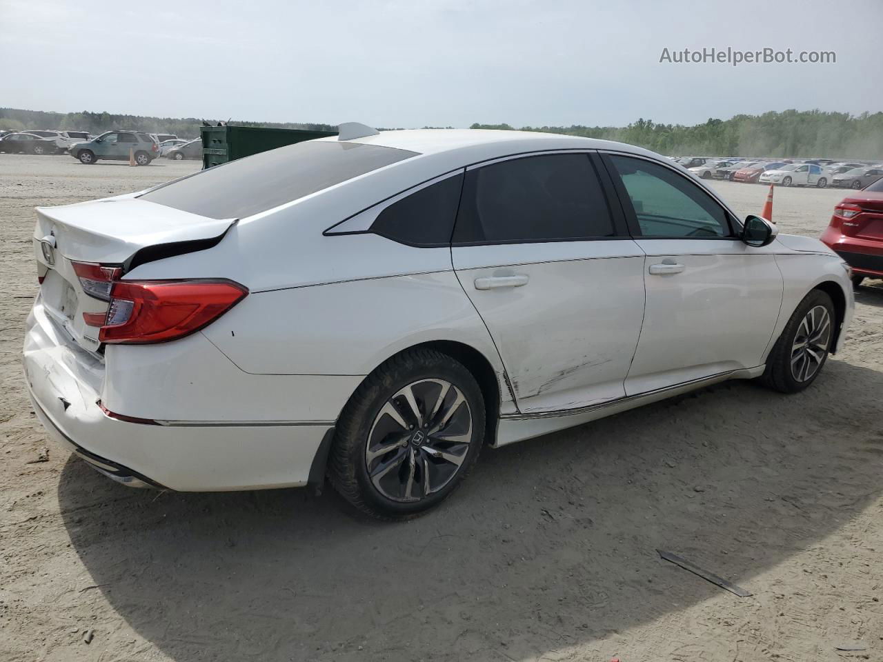 2018 Honda Accord Hybrid Exl White vin: 1HGCV3F58JA015572