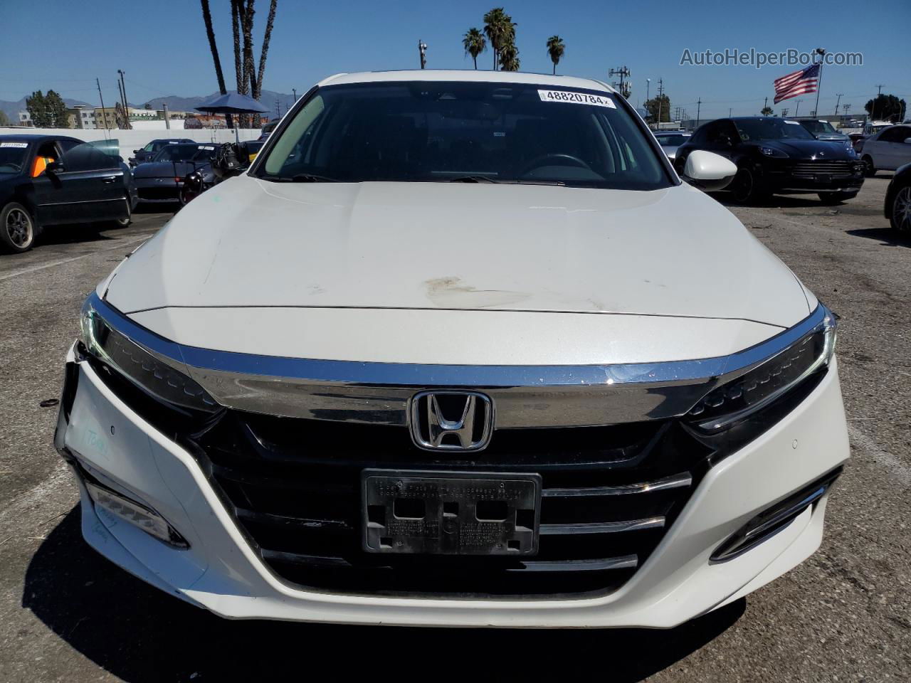 2018 Honda Accord Touring Hybrid White vin: 1HGCV3F91JA016257