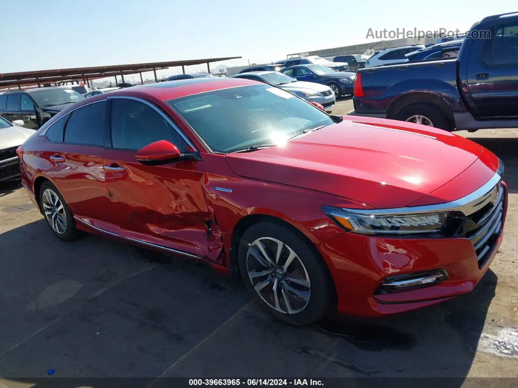 2020 Honda Accord Hybrid Touring Red vin: 1HGCV3F91LA013555