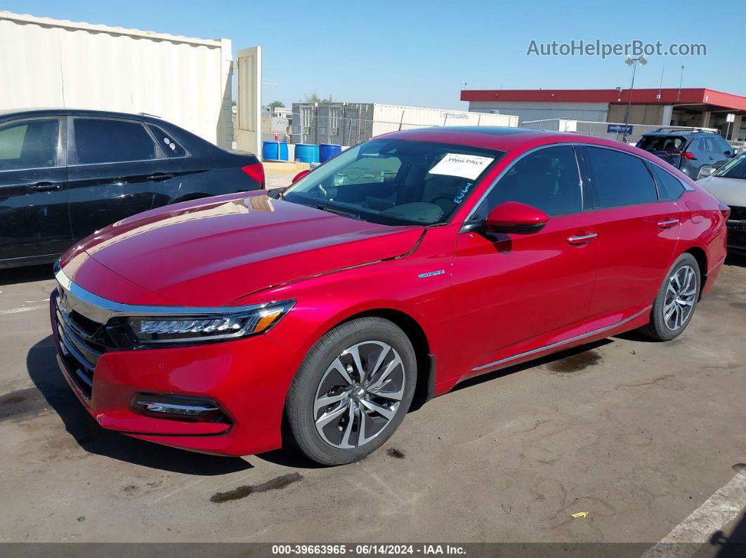 2020 Honda Accord Hybrid Touring Red vin: 1HGCV3F91LA013555