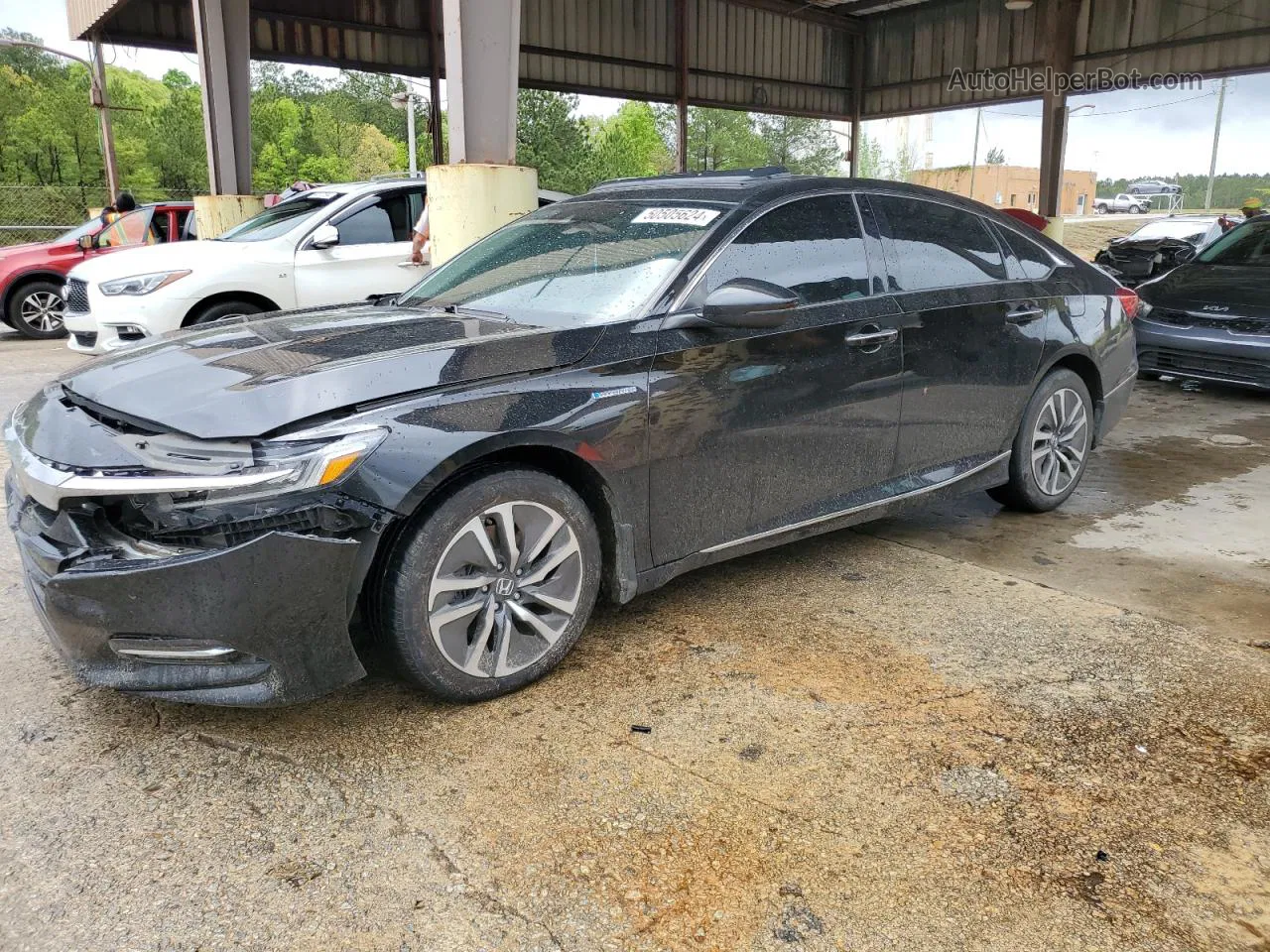 2019 Honda Accord Touring Hybrid Black vin: 1HGCV3F92KA007391