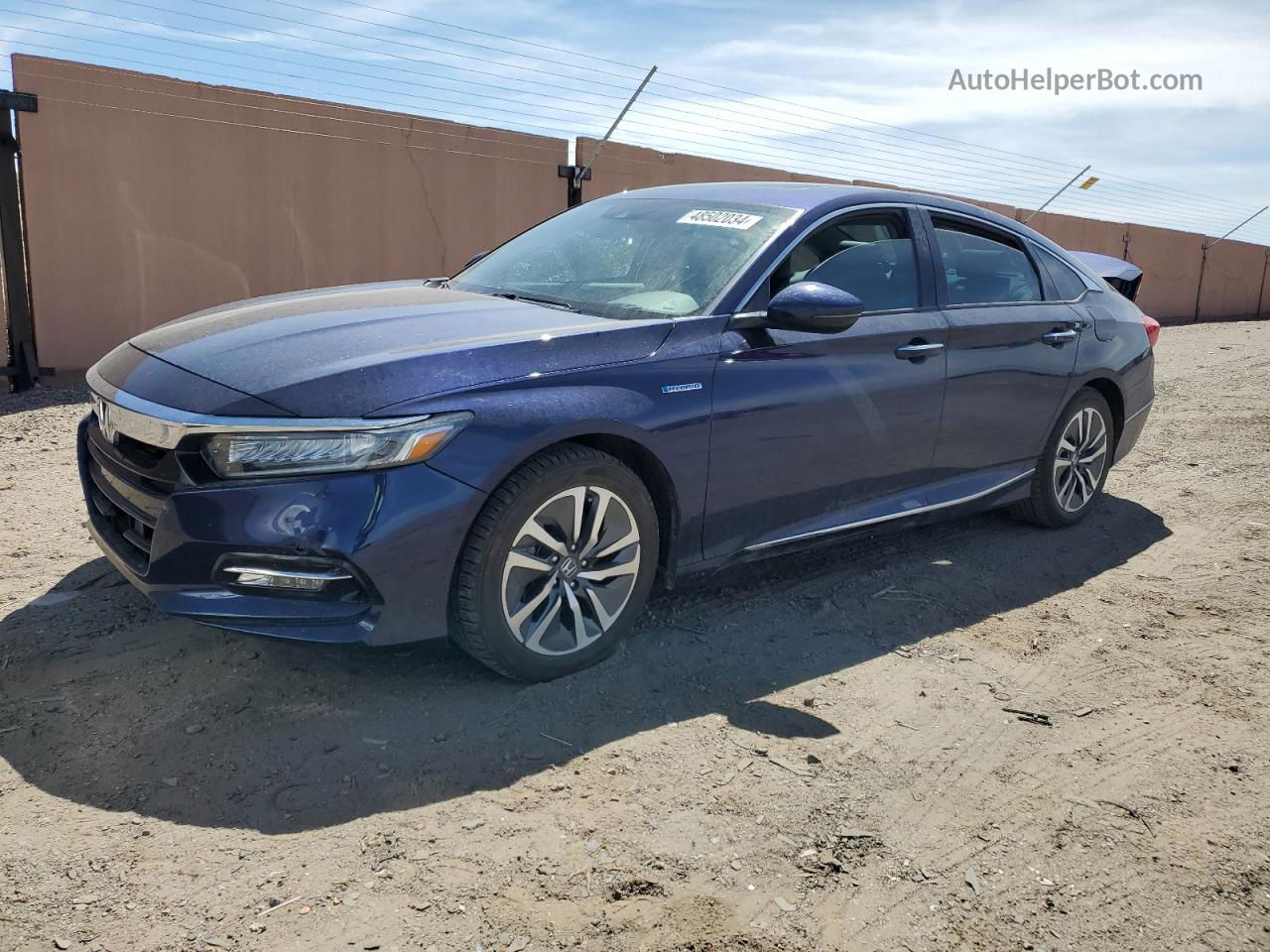 2020 Honda Accord Touring Hybrid Blue vin: 1HGCV3F92LA005187