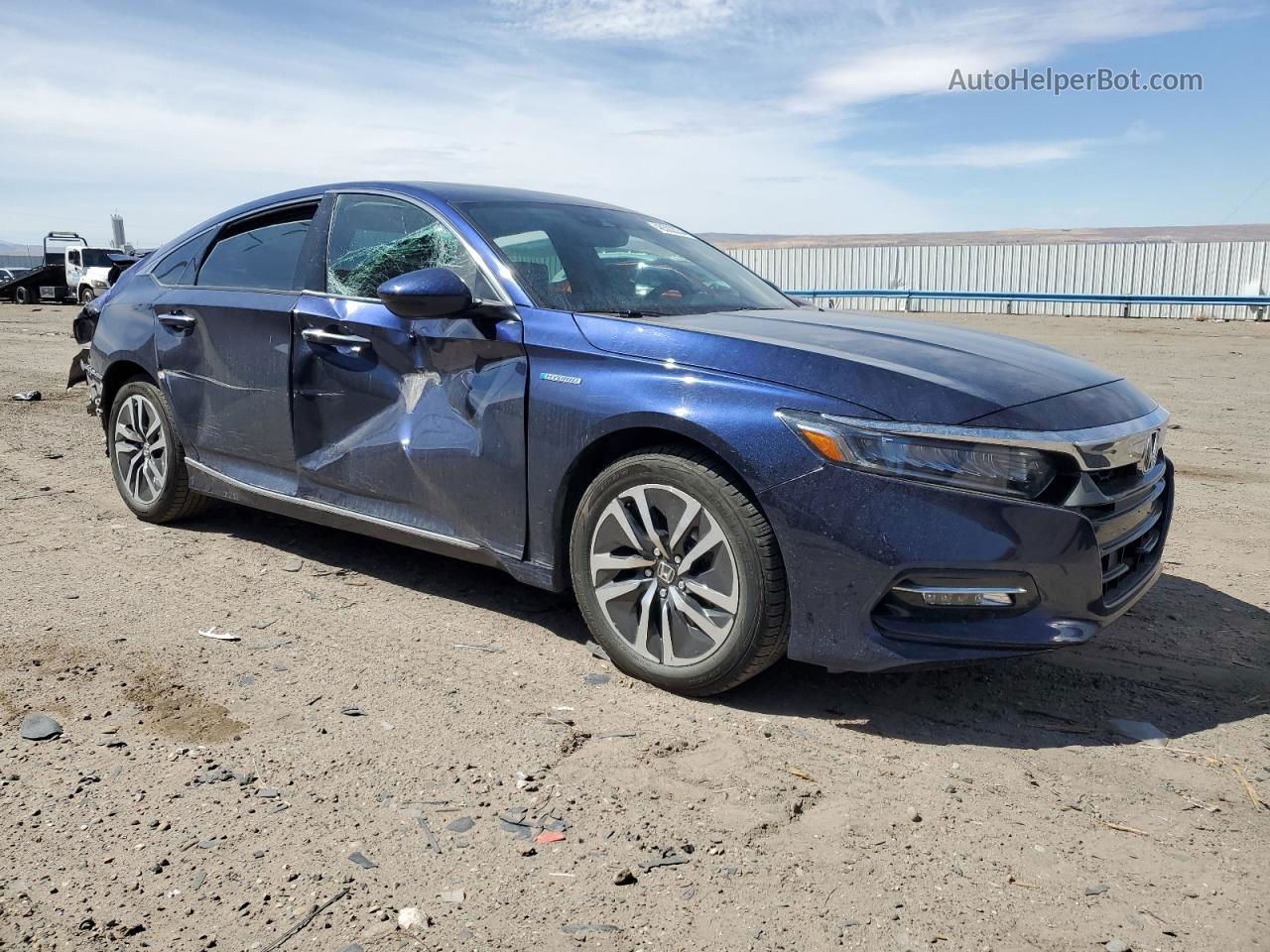 2020 Honda Accord Touring Hybrid Blue vin: 1HGCV3F92LA005187