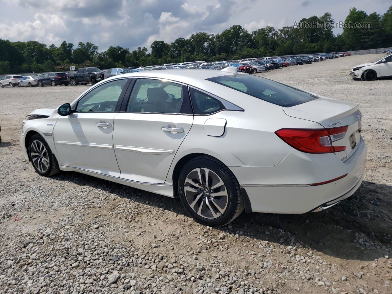 2018 Honda Accord Touring Hybrid White vin: 1HGCV3F94JA014664