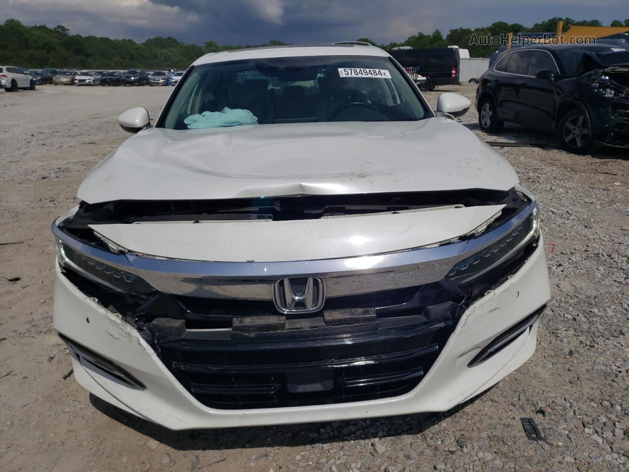 2018 Honda Accord Touring Hybrid White vin: 1HGCV3F94JA014664