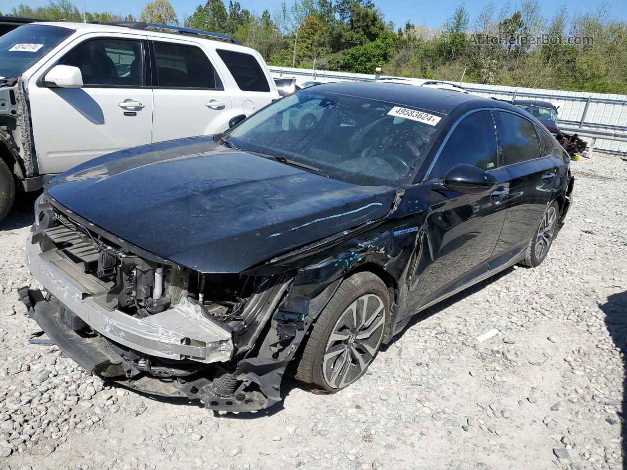 2020 Honda Accord Touring Hybrid Black vin: 1HGCV3F95LA017799