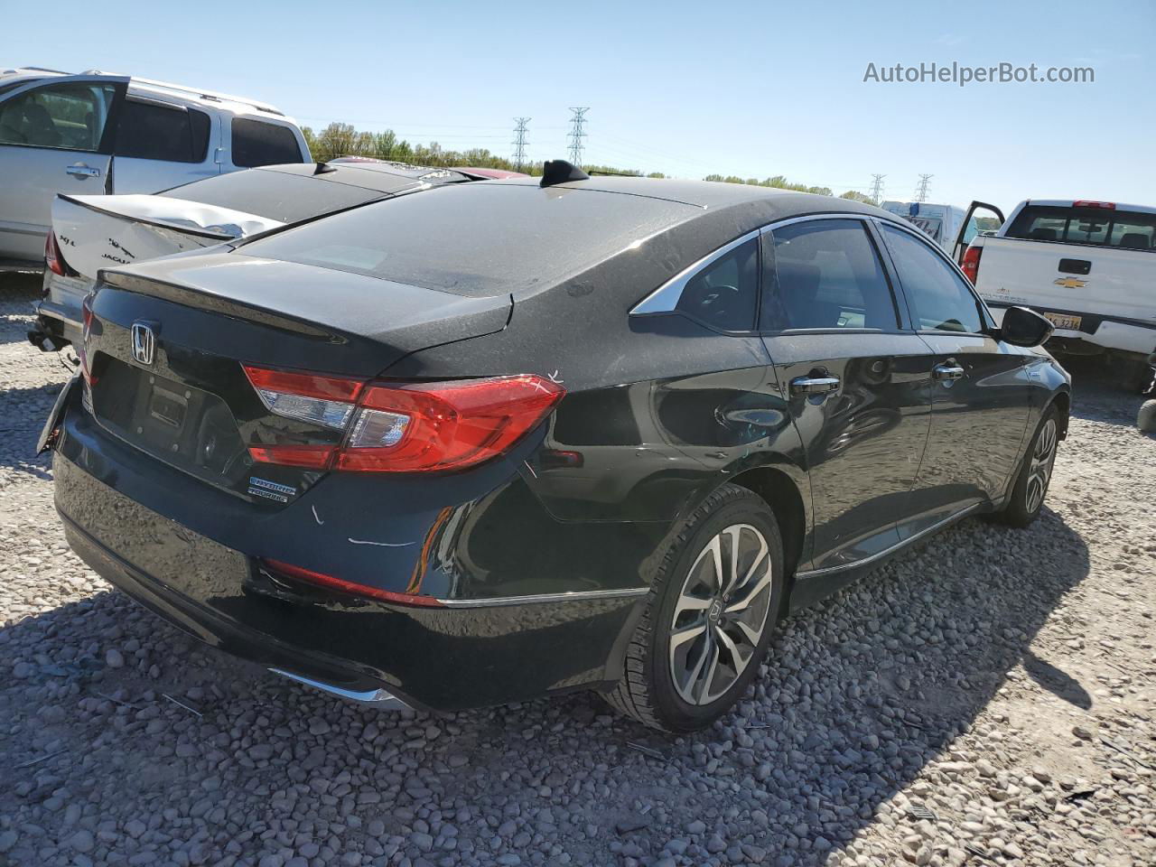 2020 Honda Accord Touring Hybrid Black vin: 1HGCV3F95LA017799