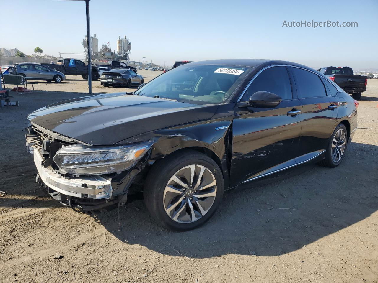 2018 Honda Accord Touring Hybrid Black vin: 1HGCV3F96JA000281