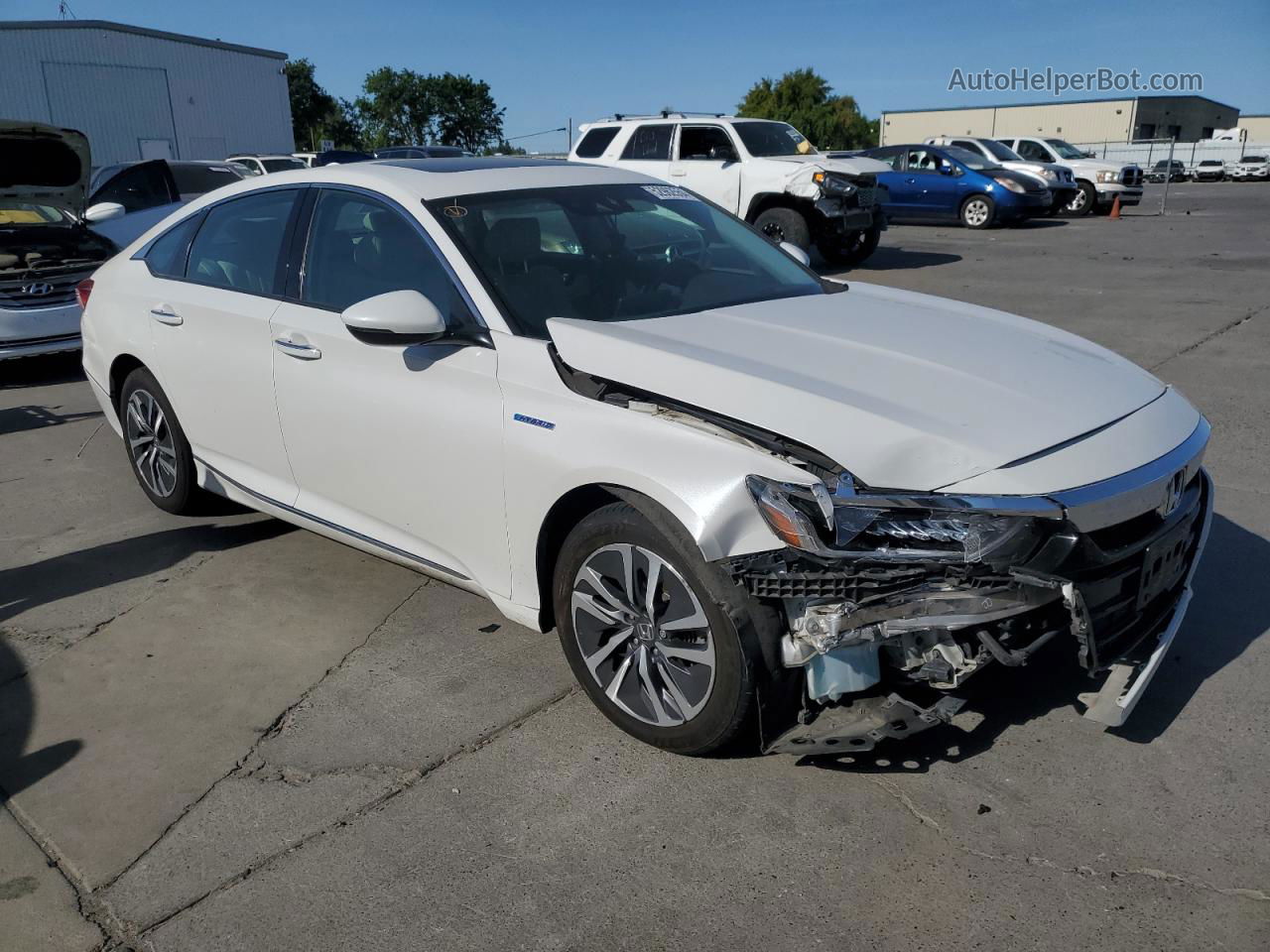 2019 Honda Accord Touring Hybrid White vin: 1HGCV3F98KA006388