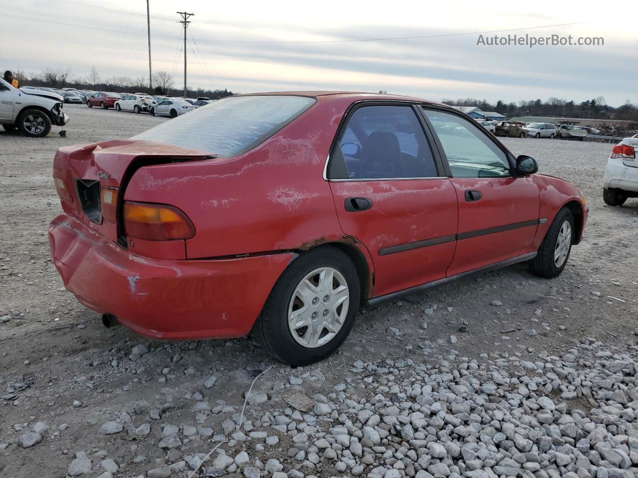 1995 Honda Civic Dx Red vin: 1HGEG8546SL033938