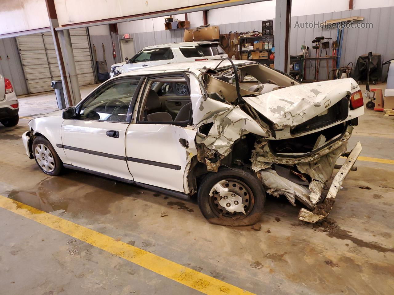 1995 Honda Civic Dx White vin: 1HGEG864XSL046948