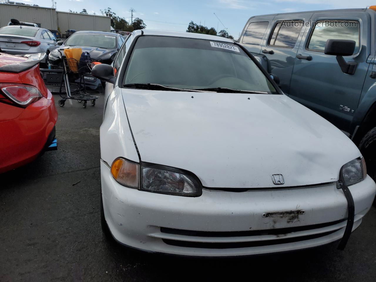 1995 Honda Civic Lx White vin: 1HGEG8650SL006872