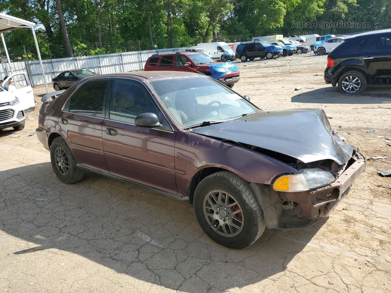 1994 Honda Civic Lx Burgundy vin: 1HGEG8660RL017325