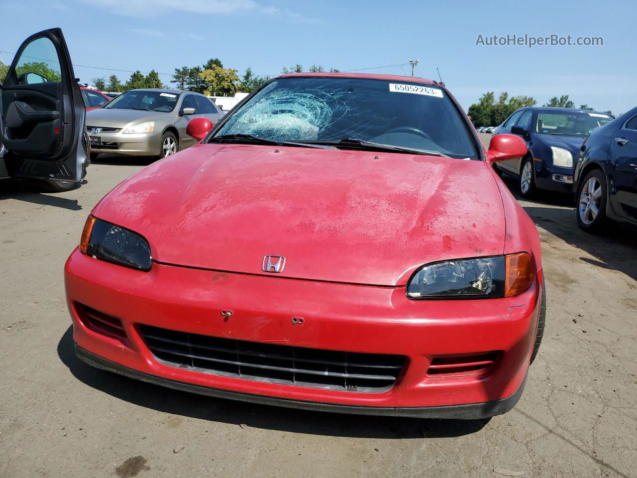 1995 Honda Civic Ex Red vin: 1HGEJ1127SL046355