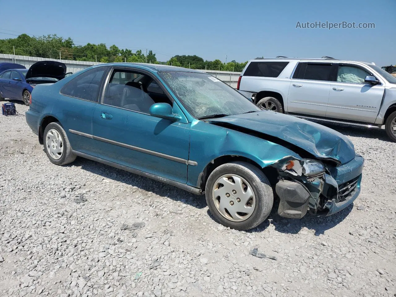 1995 Honda Civic Ex Turquoise vin: 1HGEJ122XSL059177