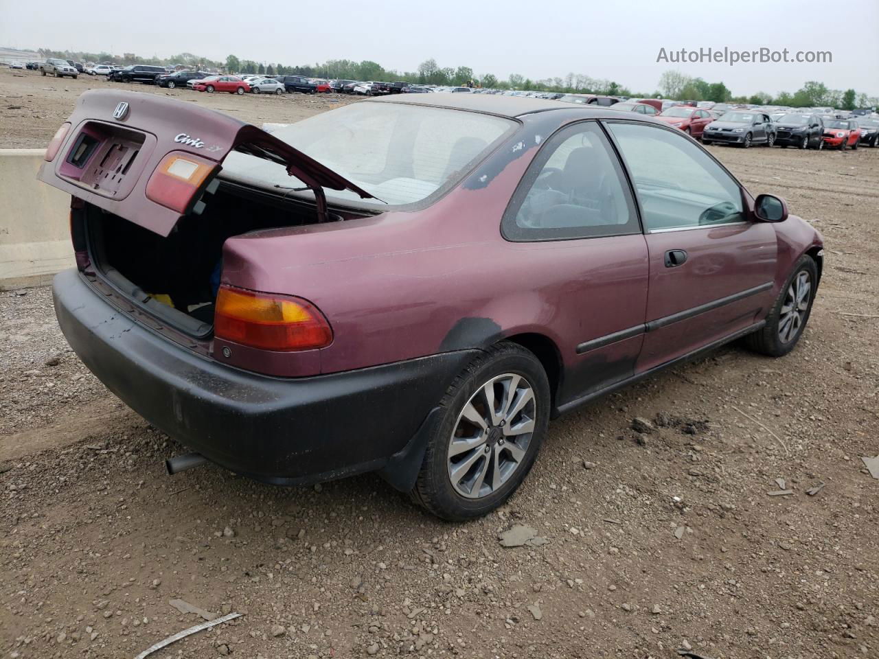 1994 Honda Civic Ex Burgundy vin: 1HGEJ1236RL003711