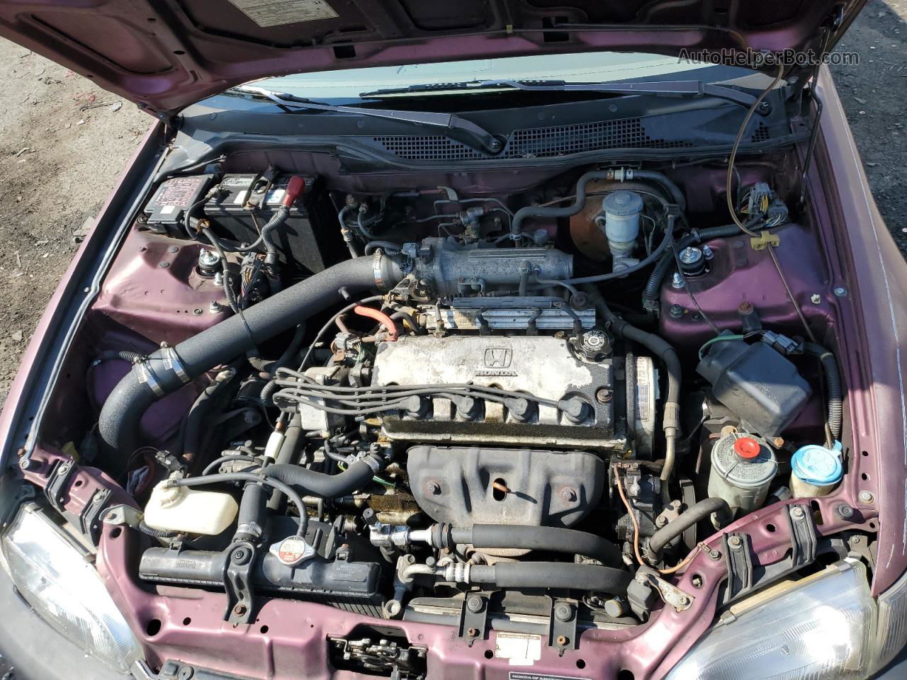 1993 Honda Civic Ex Maroon vin: 1HGEJ1259PL024650