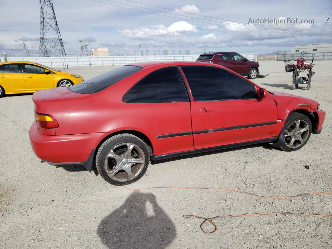 1993 Honda Civic Ex Red vin: 1HGEJ1264PL047892