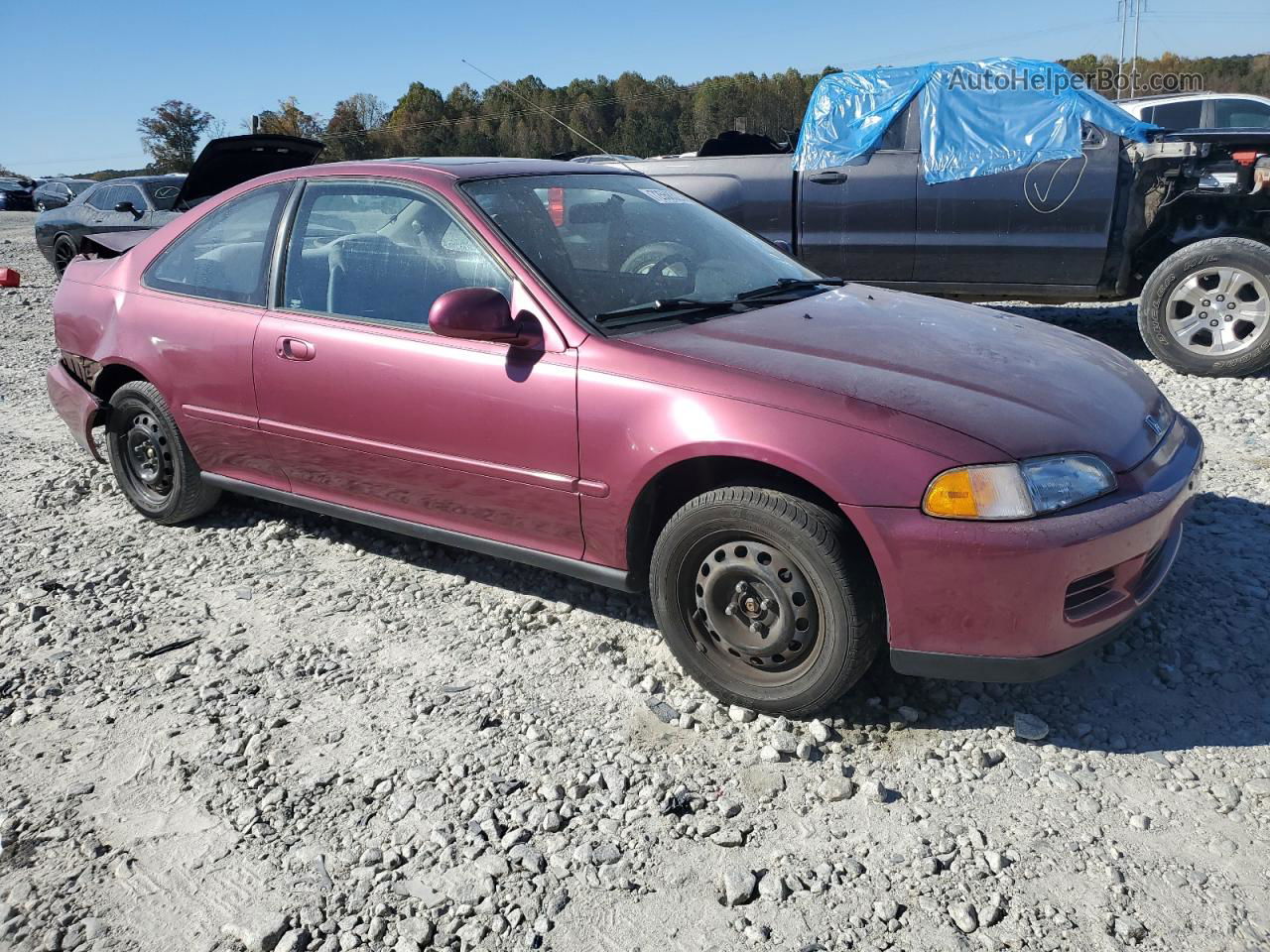 1993 Honda Civic Ex Pink vin: 1HGEJ1265PL051000