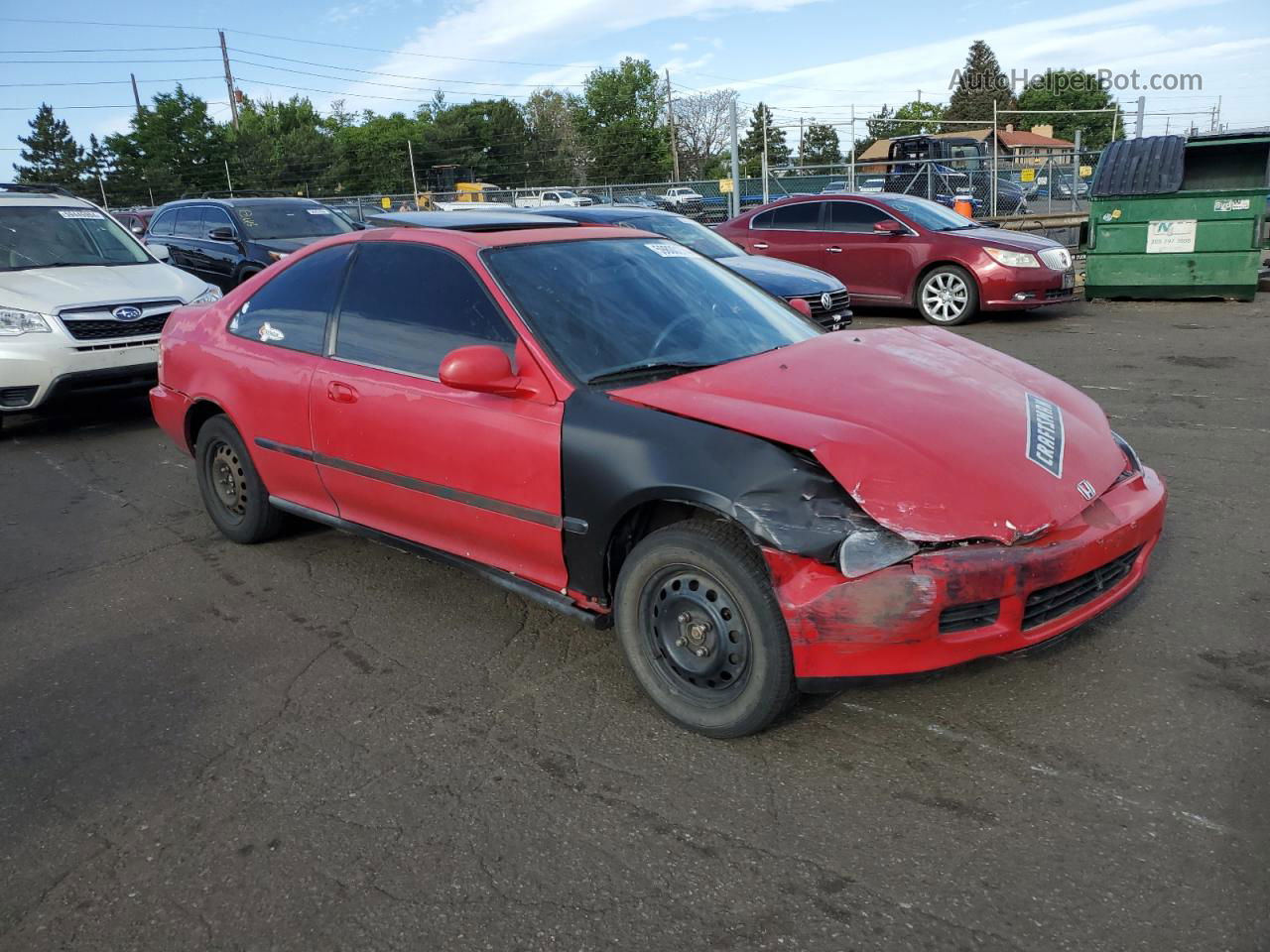 1993 Honda Civic Ex Red vin: 1HGEJ1266PL047408