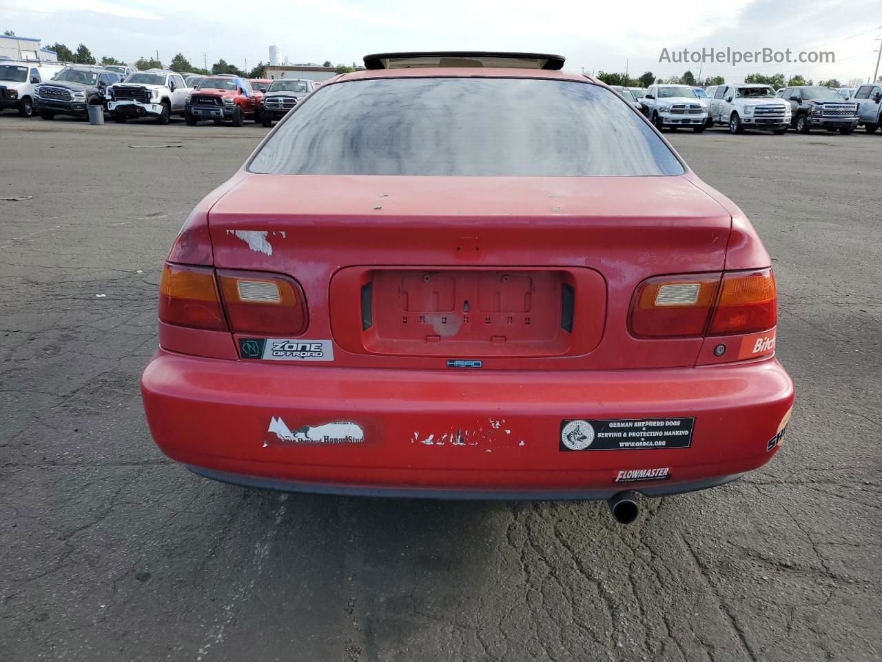 1993 Honda Civic Ex Red vin: 1HGEJ1266PL047408