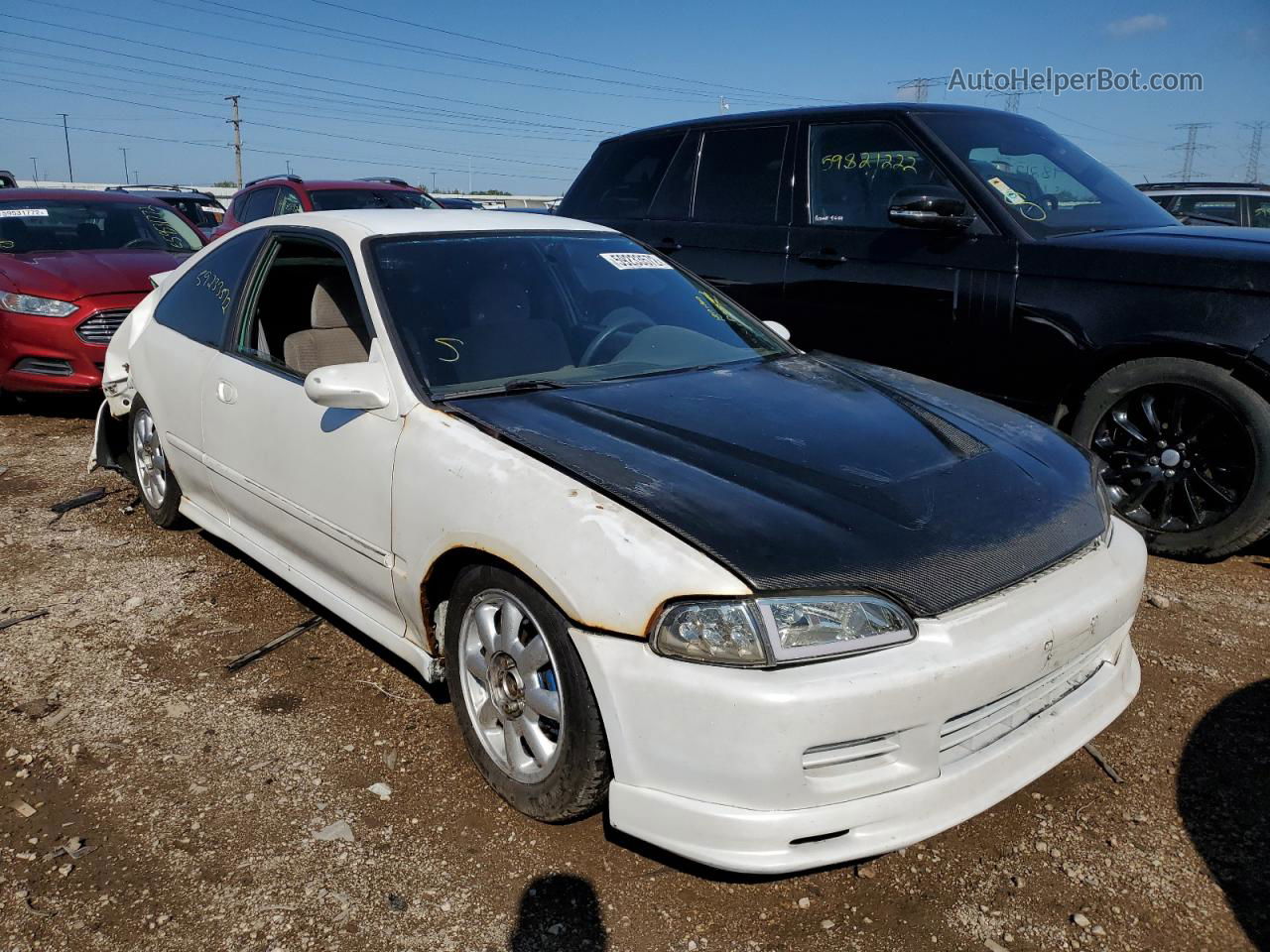 1995 Honda Civic Dx White vin: 1HGEJ2126SL038205