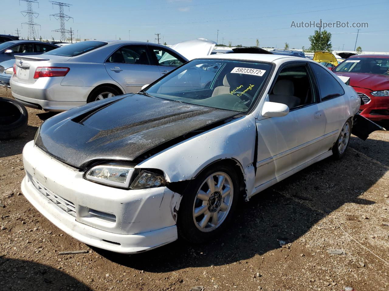 1995 Honda Civic Dx White vin: 1HGEJ2126SL038205