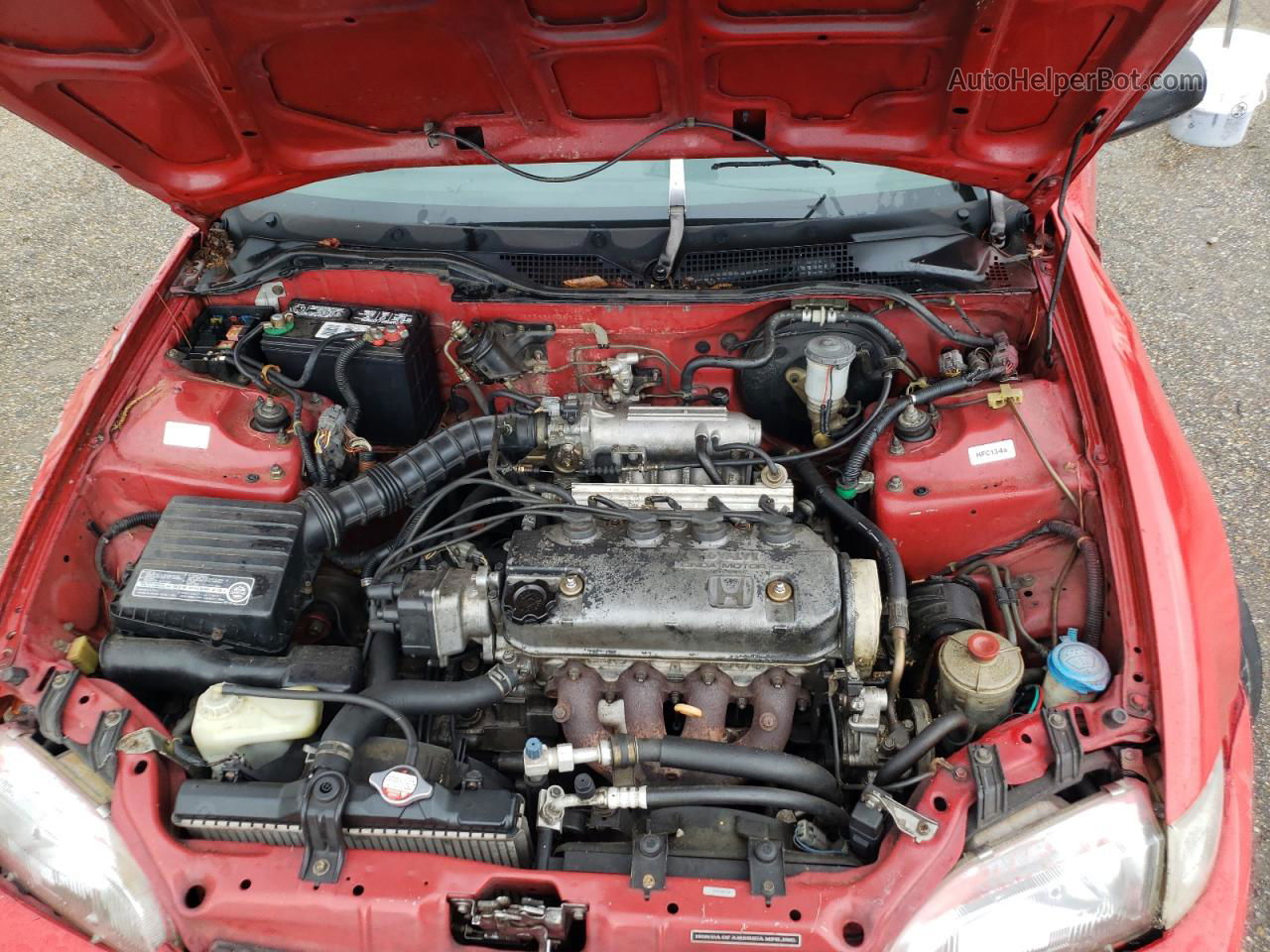 1995 Honda Civic Dx Red vin: 1HGEJ2229SL020926