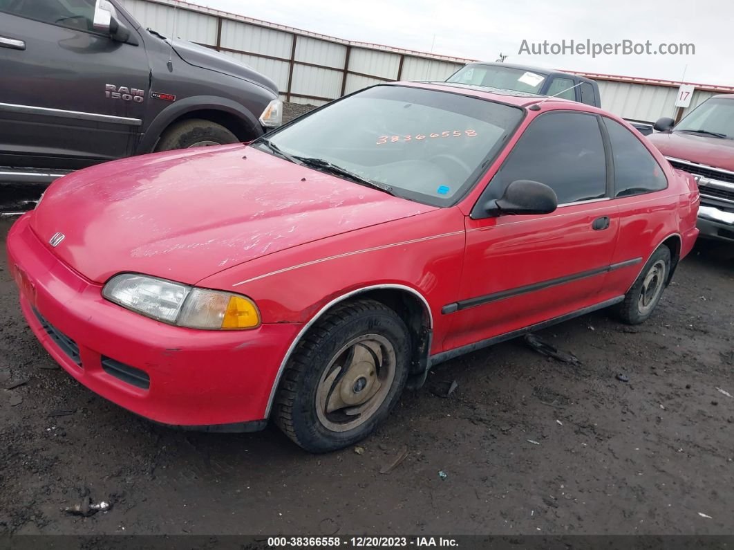 1993 Honda Civic Dx Red vin: 1HGEJ2241PL003479