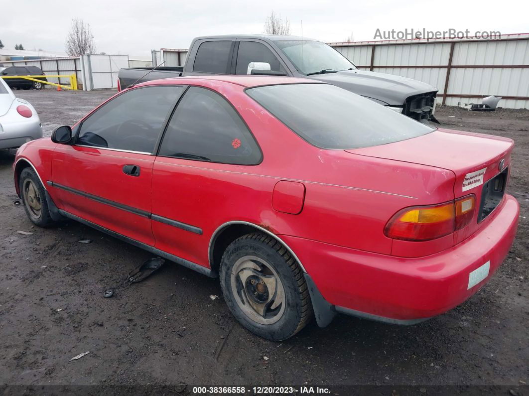 1993 Honda Civic Dx Red vin: 1HGEJ2241PL003479