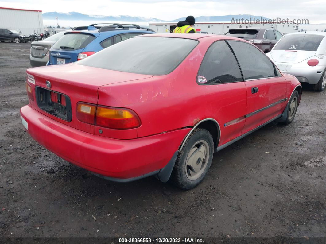 1993 Honda Civic Dx Red vin: 1HGEJ2241PL003479