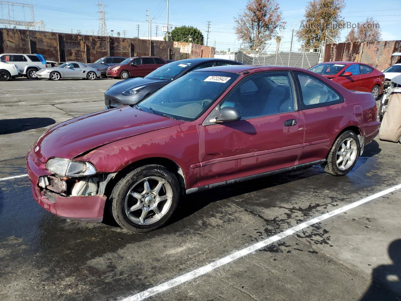 1993 Honda Civic Dx Purple vin: 1HGEJ2241PL019603