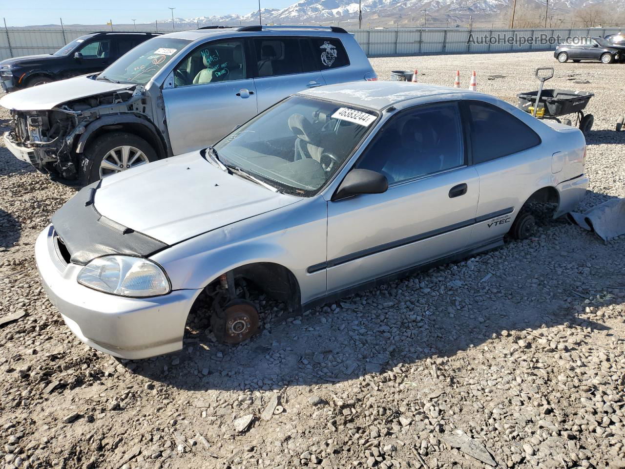 1998 Honda Civic Dx Silver vin: 1HGEJ6120WL025723