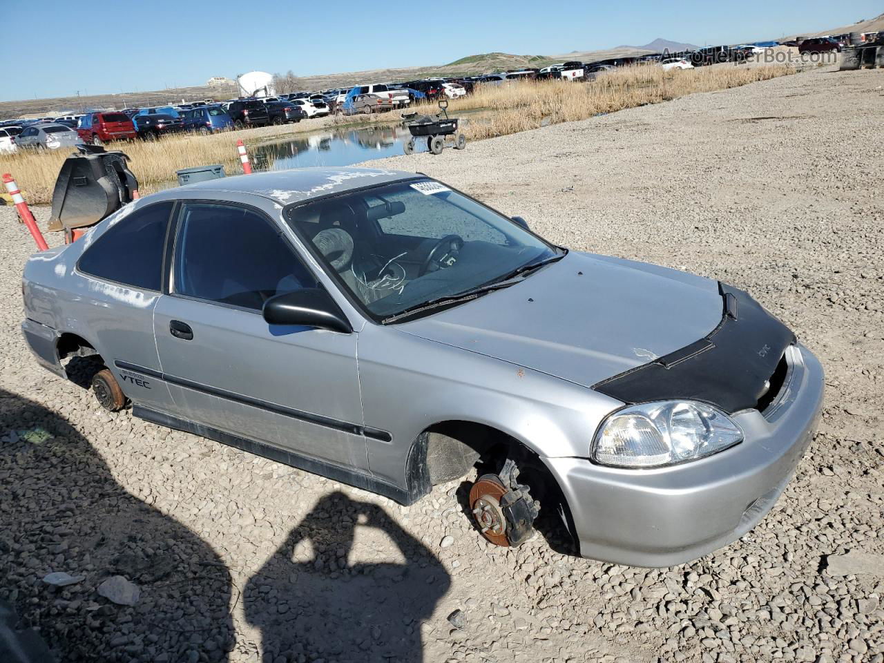 1998 Honda Civic Dx Silver vin: 1HGEJ6120WL025723