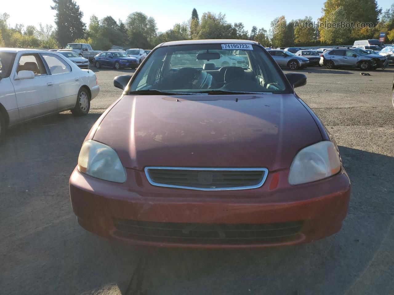 1998 Honda Civic Lx Red vin: 1HGEJ6573WL017041