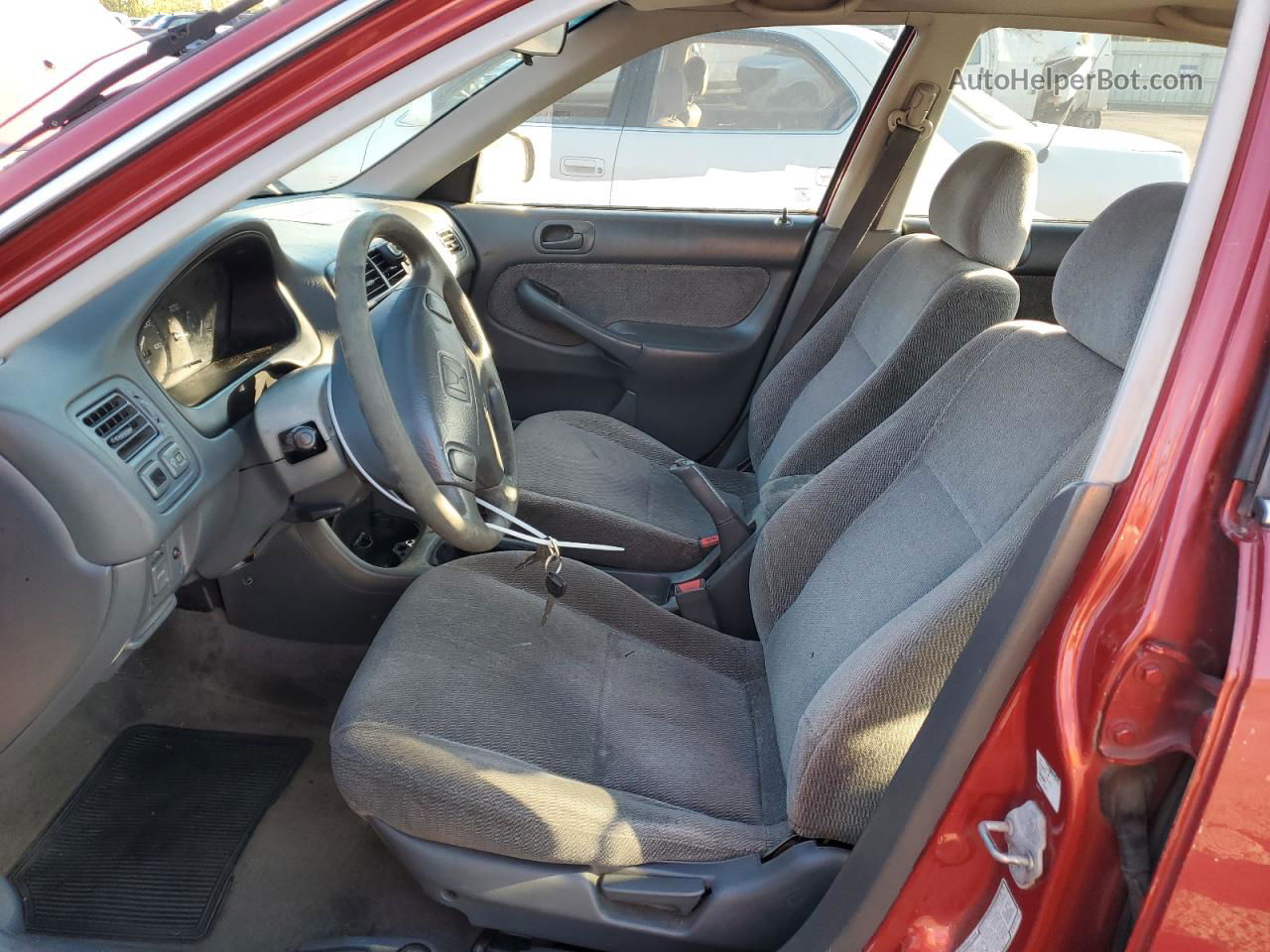 1998 Honda Civic Lx Red vin: 1HGEJ6573WL017041