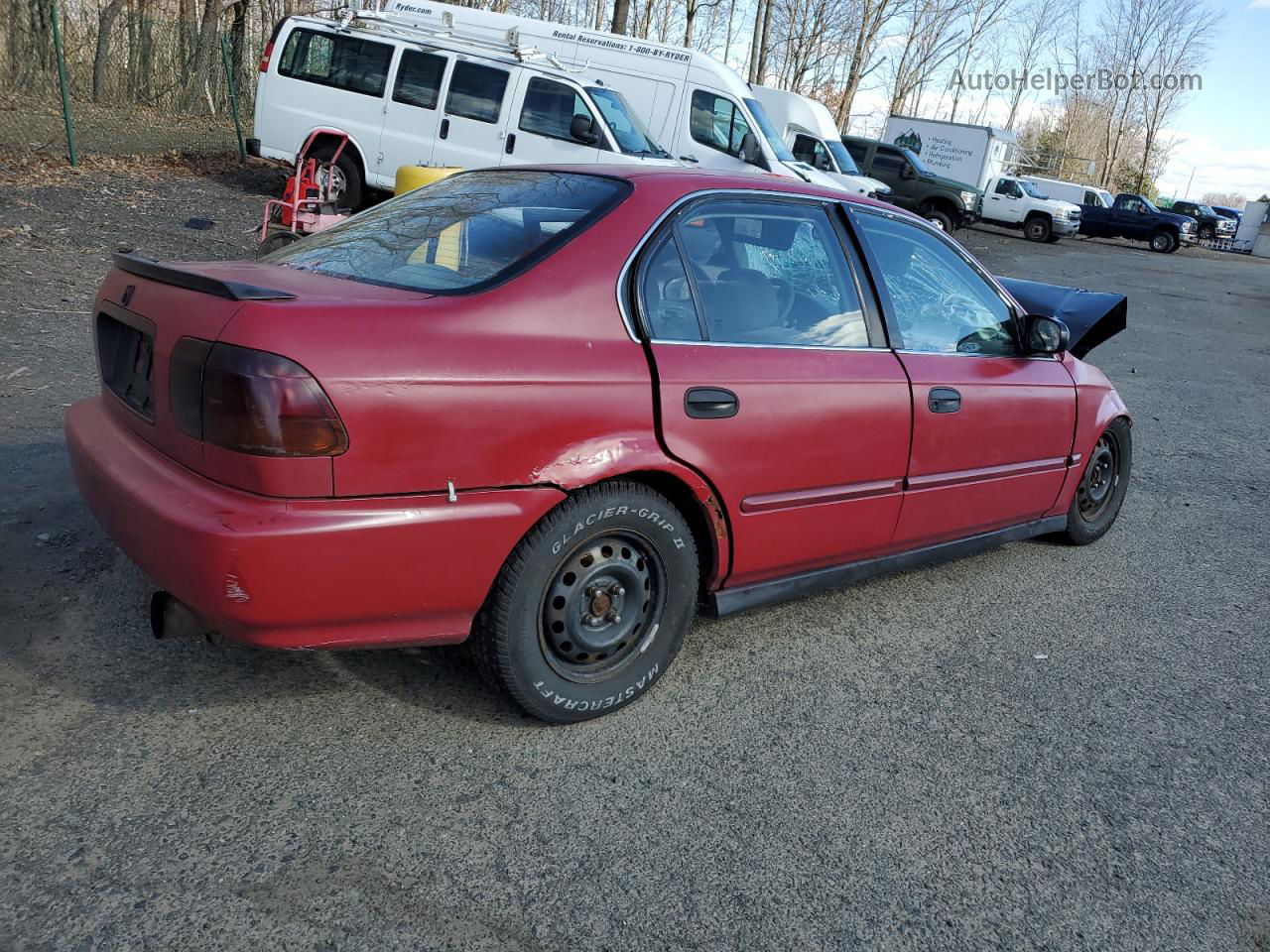 1998 Honda Civic Lx Red vin: 1HGEJ657XWL017019