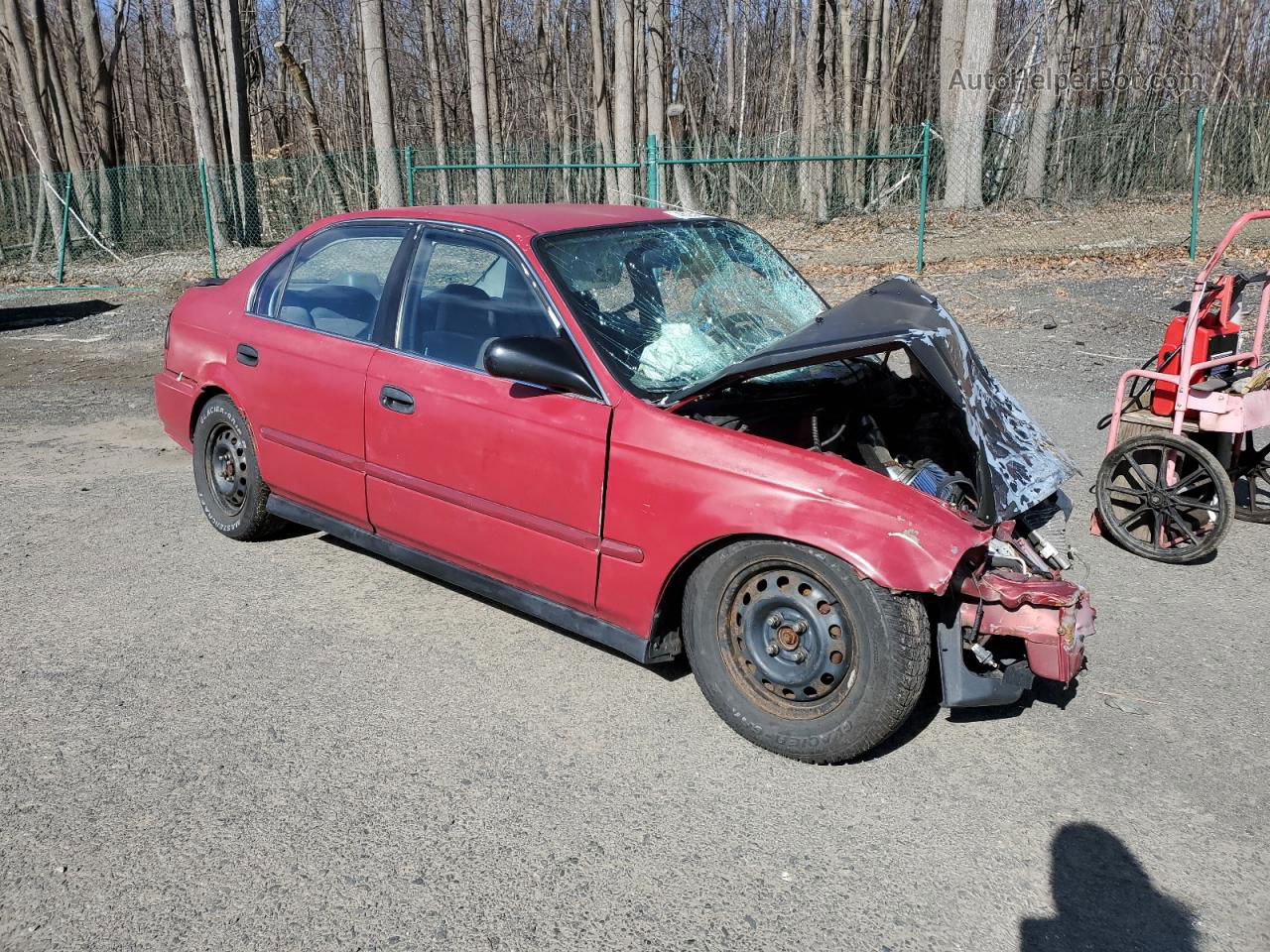 1998 Honda Civic Lx Red vin: 1HGEJ657XWL017019