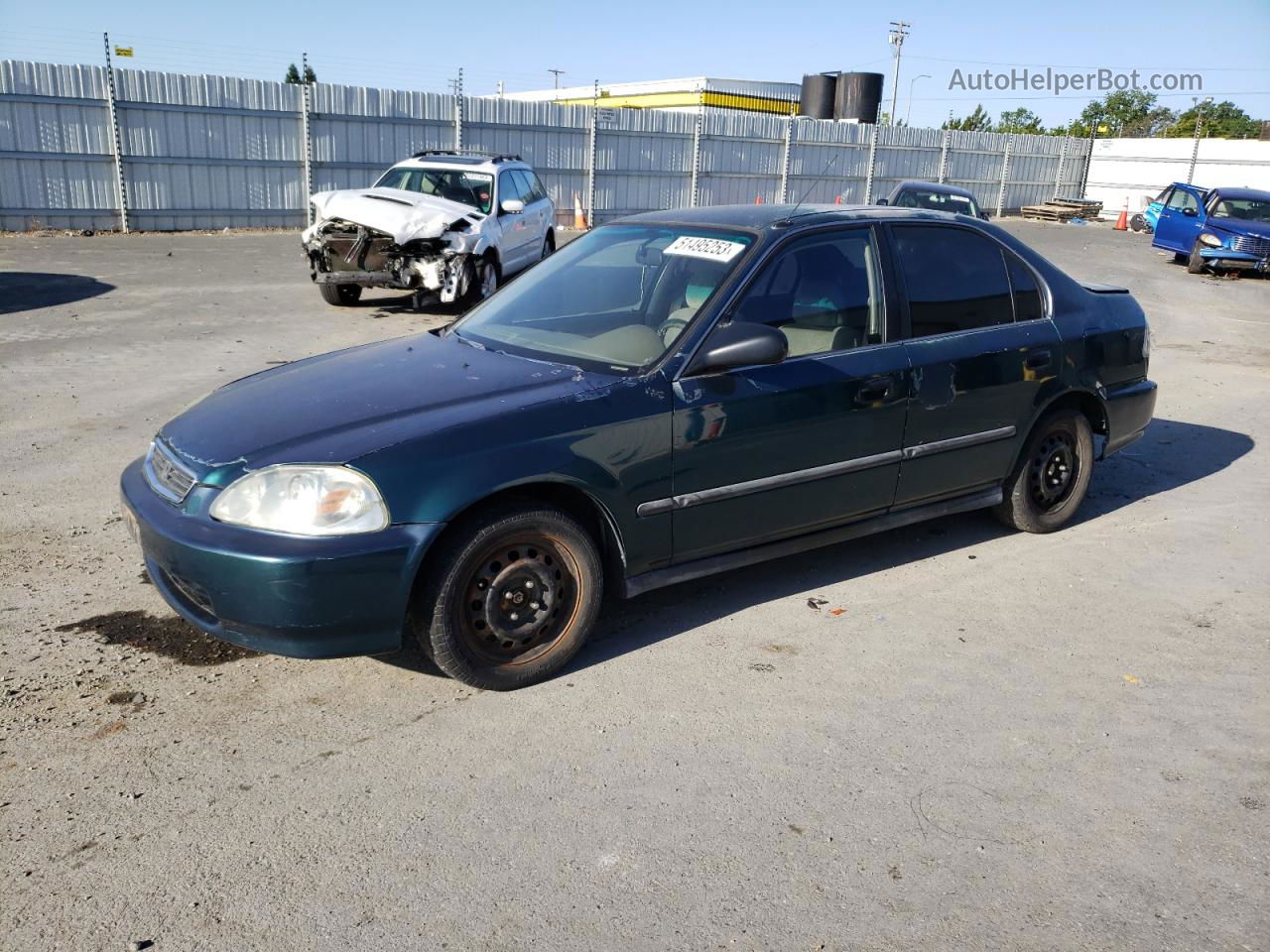 1996 Honda Civic Lx Green vin: 1HGEJ6600TL009296