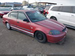 1996 Honda Civic Lx Red vin: 1HGEJ6603TL053857