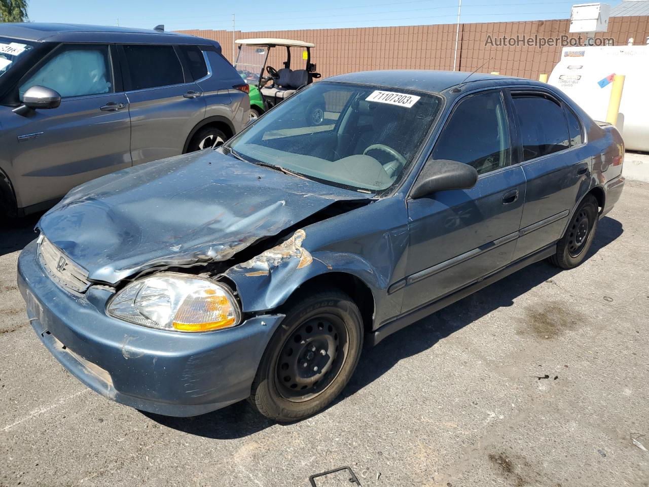 1996 Honda Civic Lx Blue vin: 1HGEJ6604TL045458