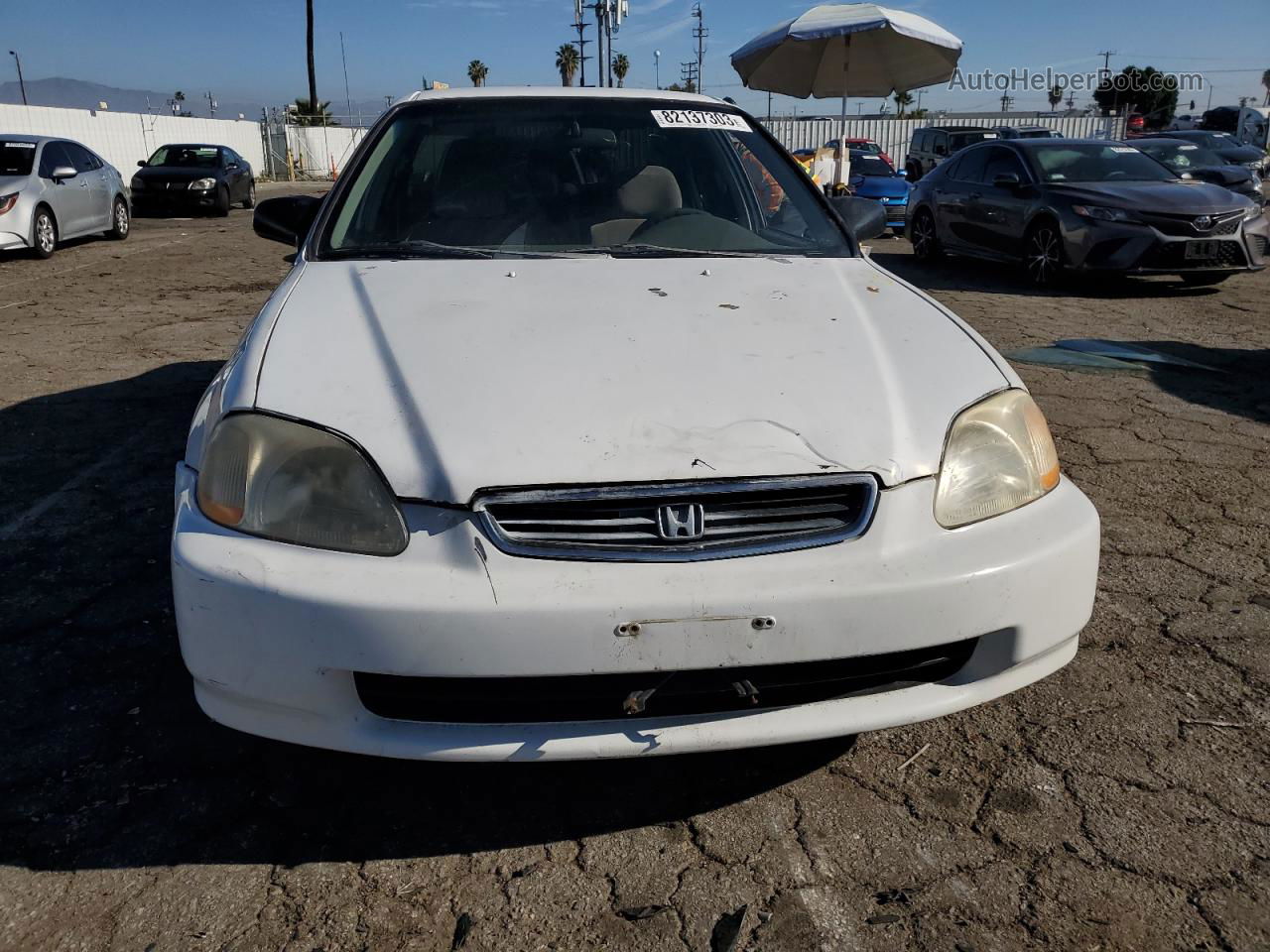 1996 Honda Civic Lx White vin: 1HGEJ6609TL001908