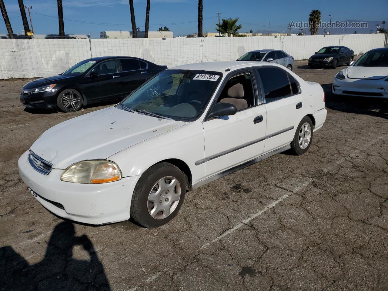 1996 Honda Civic Lx White vin: 1HGEJ6609TL001908