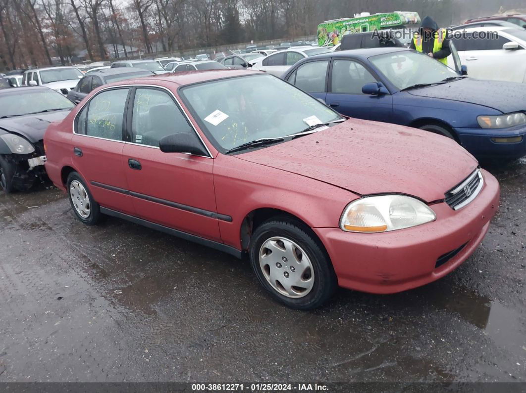 1996 Honda Civic Lx Red vin: 1HGEJ6609TL014173