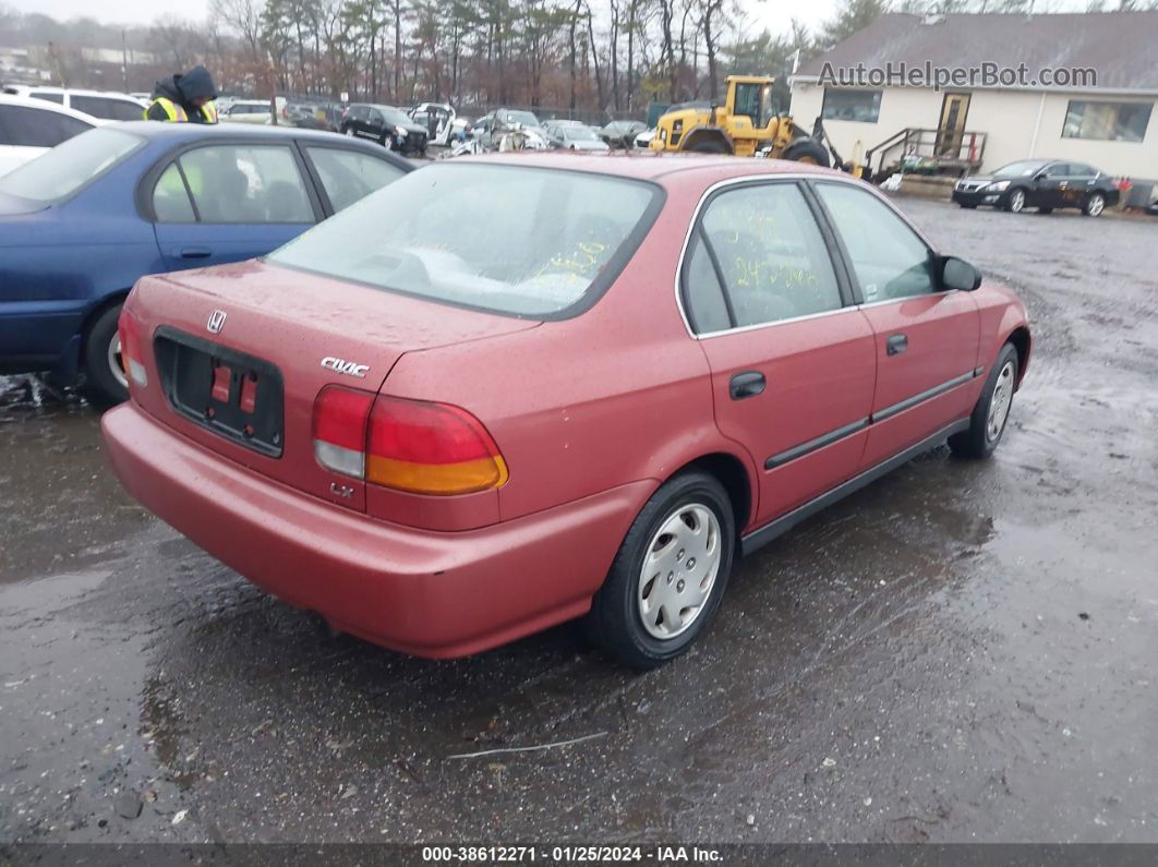 1996 Honda Civic Lx Red vin: 1HGEJ6609TL014173