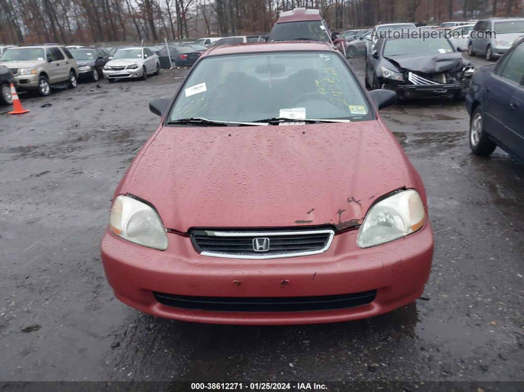 1996 Honda Civic Lx Red vin: 1HGEJ6609TL014173