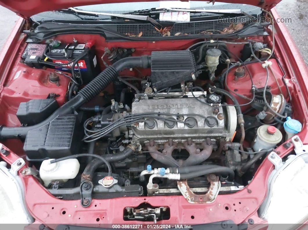 1996 Honda Civic Lx Red vin: 1HGEJ6609TL014173