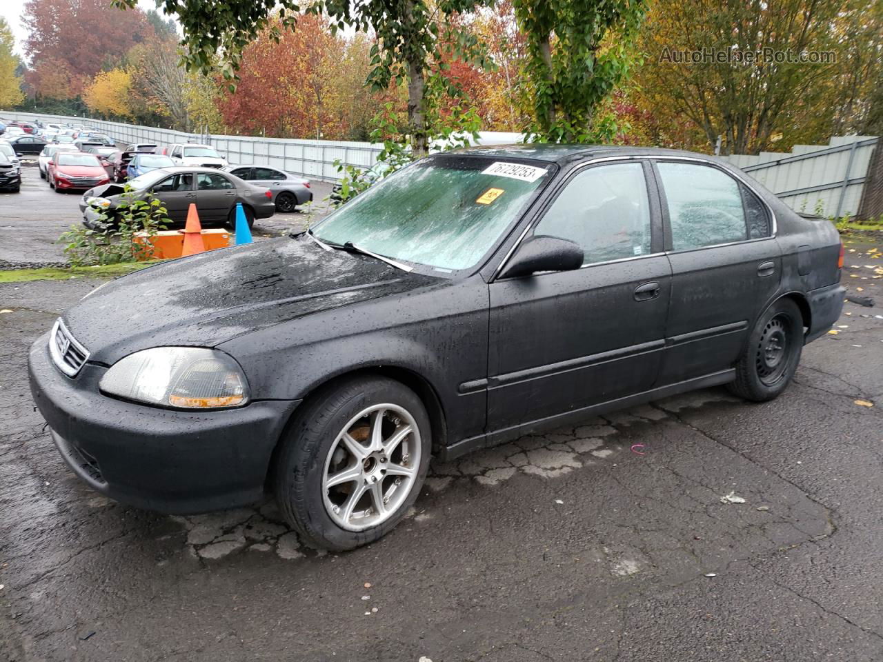 1996 Honda Civic Lx Black vin: 1HGEJ6609TL045486